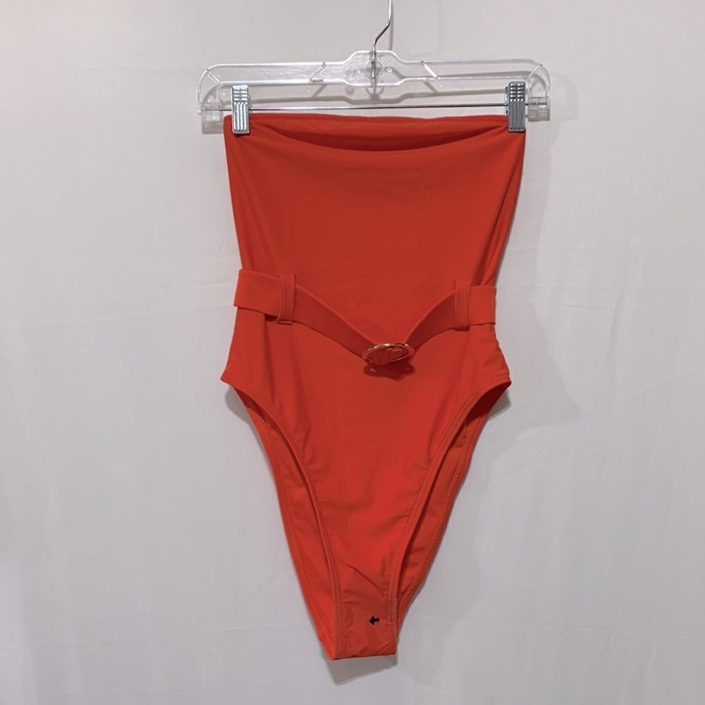 🟢3 for $20—-SOUTH Beach swimsuit belt goldtone buckle strapless NWOT sz4